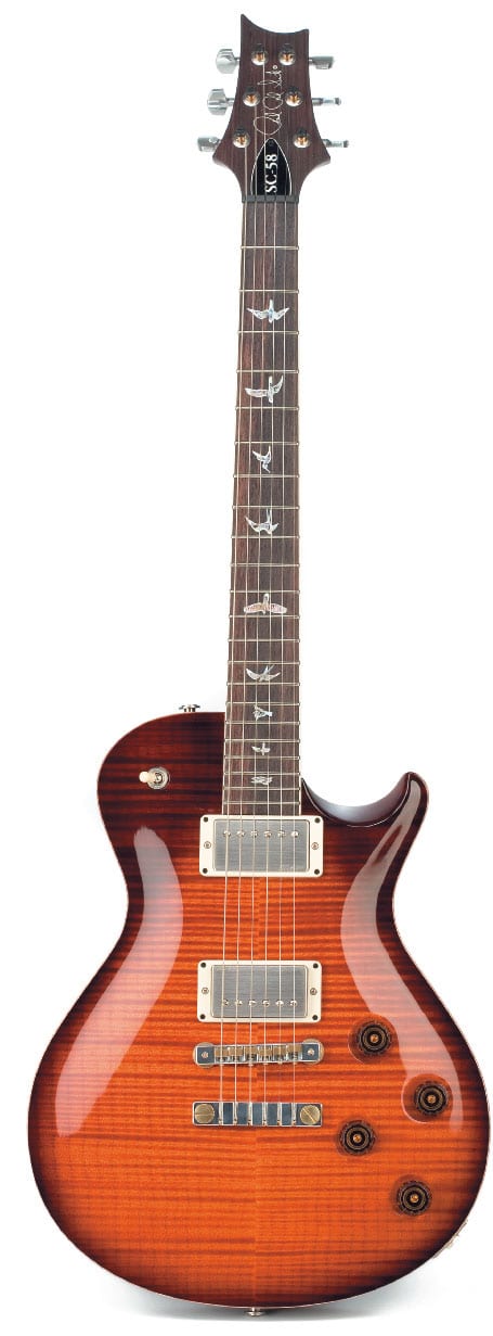 E-Gitarre von PRS. stehend