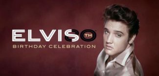 Elvis mit Birthday-Banner