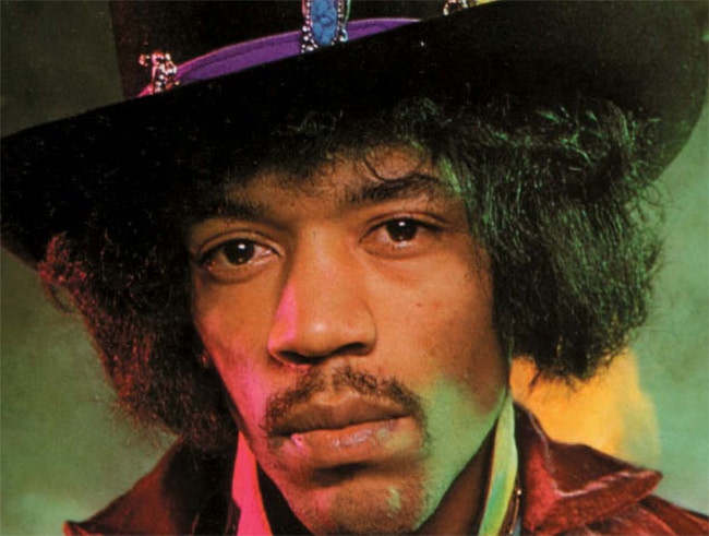 Jimi Hendrix mit Hut