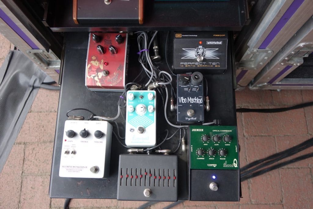 Pedalboard von Steve Stevens