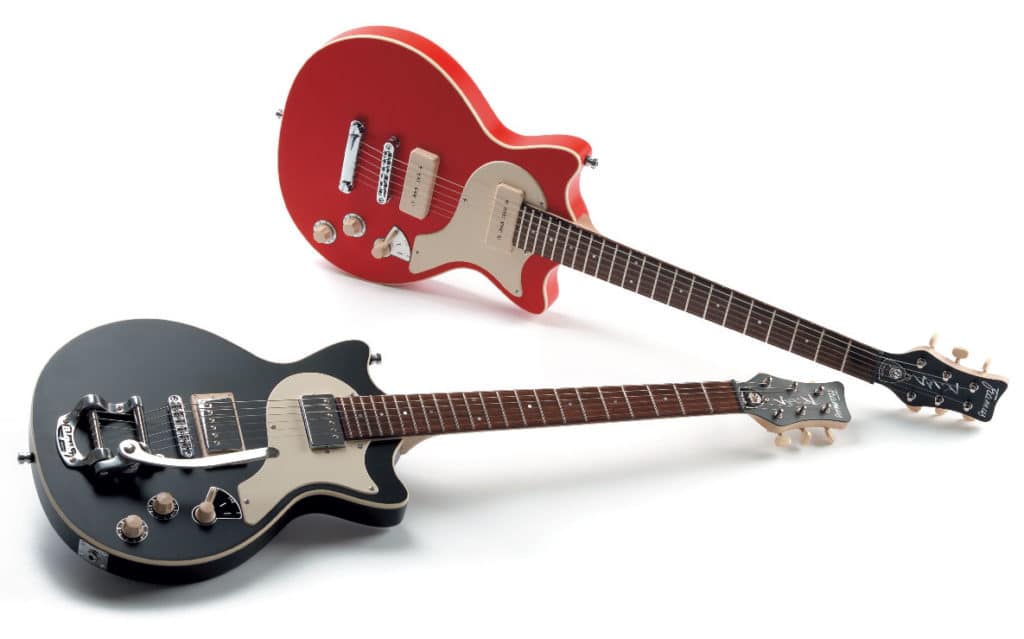 Zwei E-Gitarren von Framus im Vintage-Style