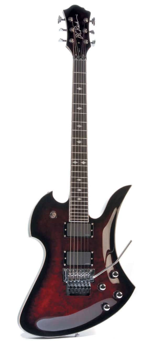 E-Gitarre von B.C. Rich im Metal-Style, stehend