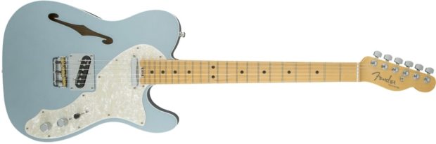 American Elite Telecaster Thinline in Mystic Ice Blue