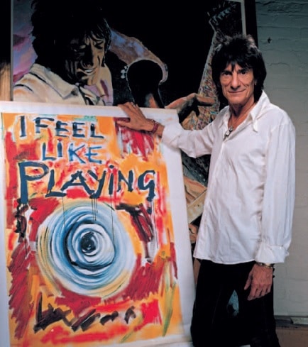 Ron Wood mit seinem Bild