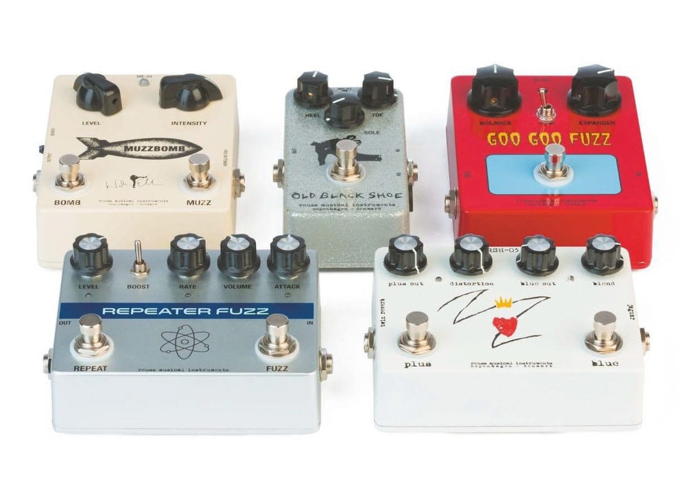 KMA Machines Fuzzly Bear & Minos, Orion de Luxe Motor Fuzz, red sun fx white fuzz