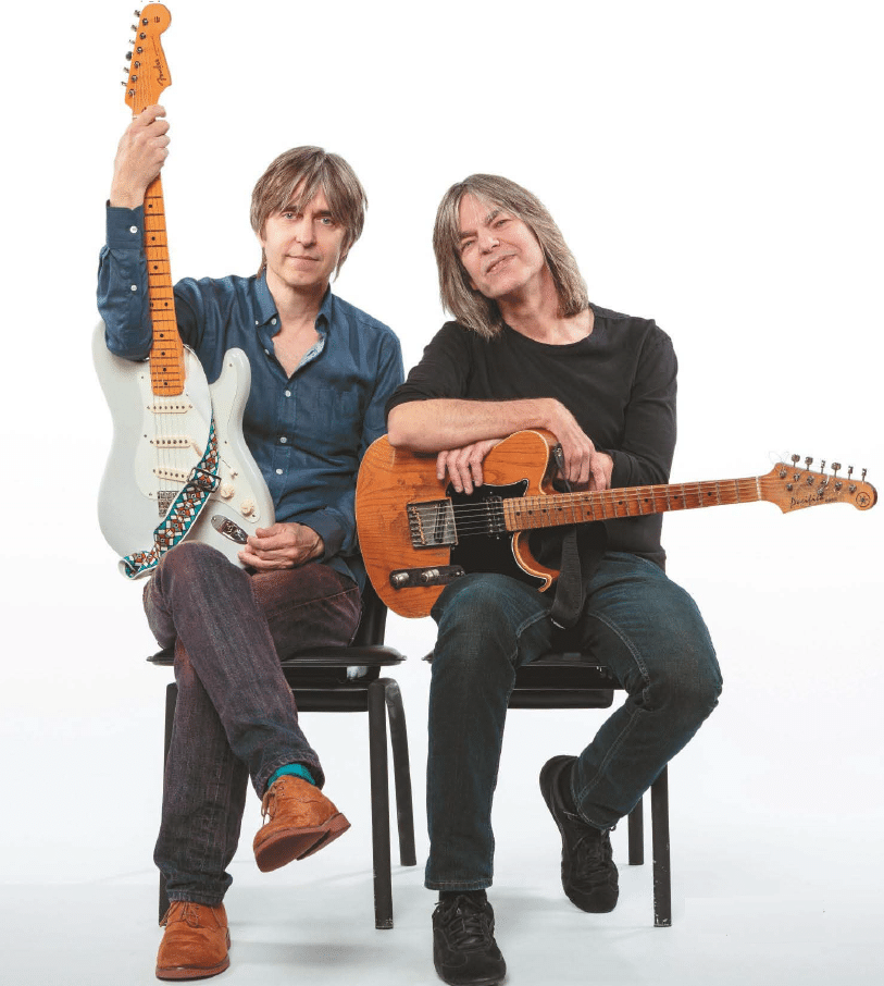 Die Musiker Eric Johnson und Mike Stern.