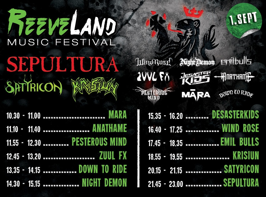 ReeveLand Festival LineUp