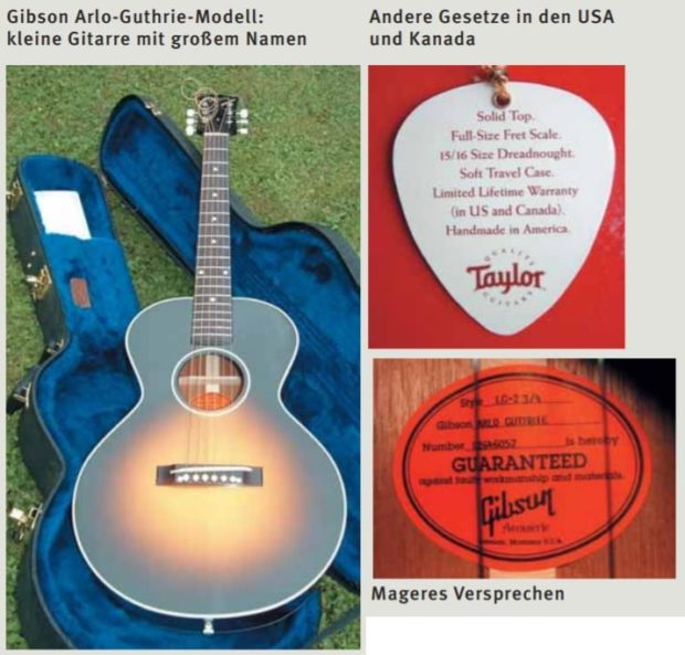 Garantie bei Gitarren