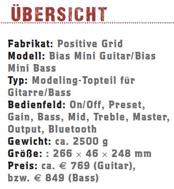 Positive Grid Bias Mini Guitar Bass